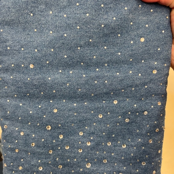 Project Denim Rose, white or blue denim handcrafted denim rose - Picture 4 of 6